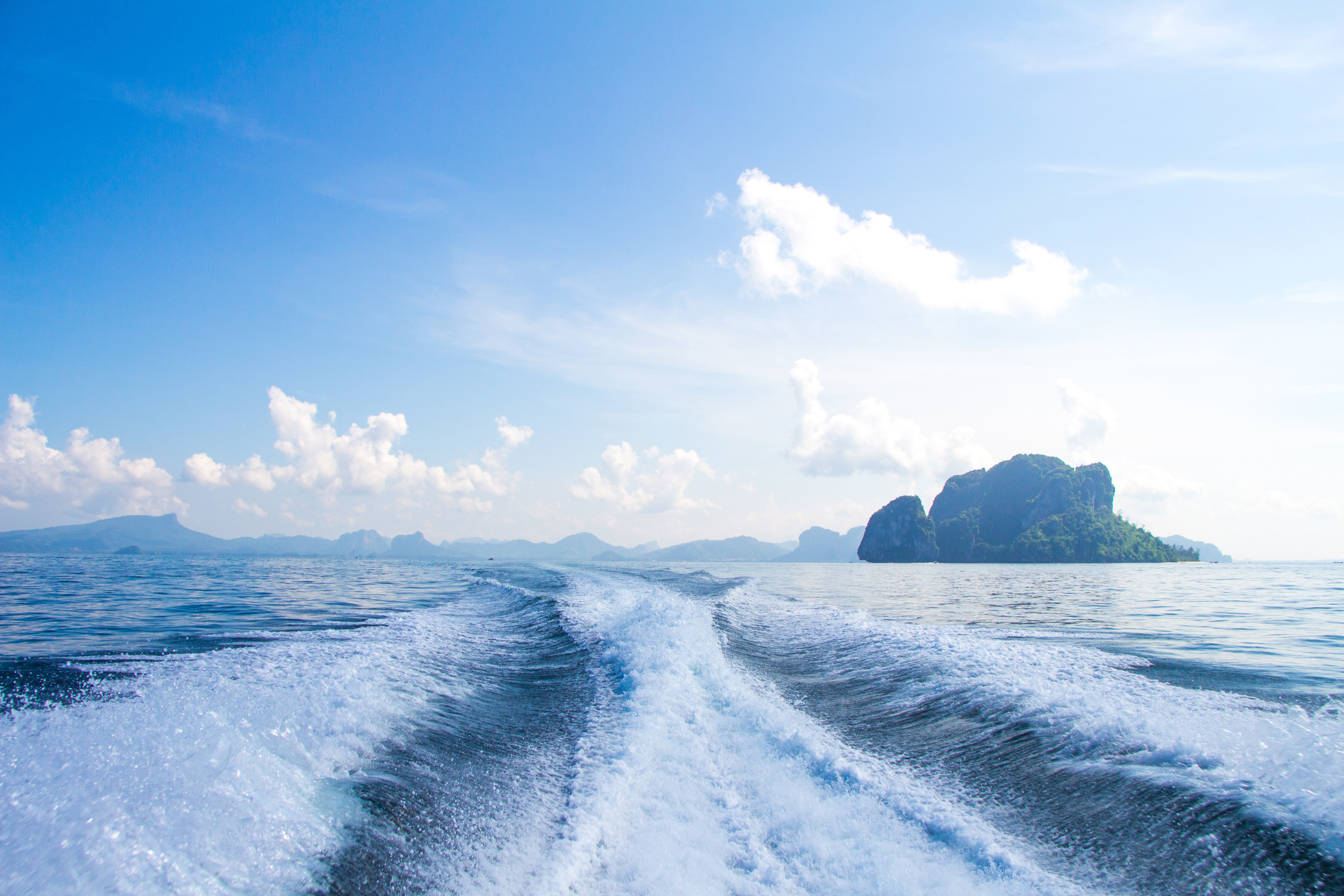 A boat wake, safety equipment for a yacht concept. 