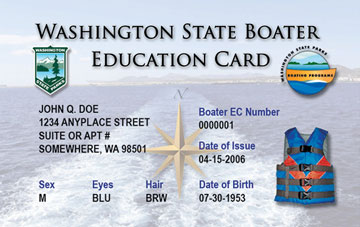 Washington safety education card