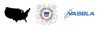 Continental USA, US Coast Guard, and NASBLA logos